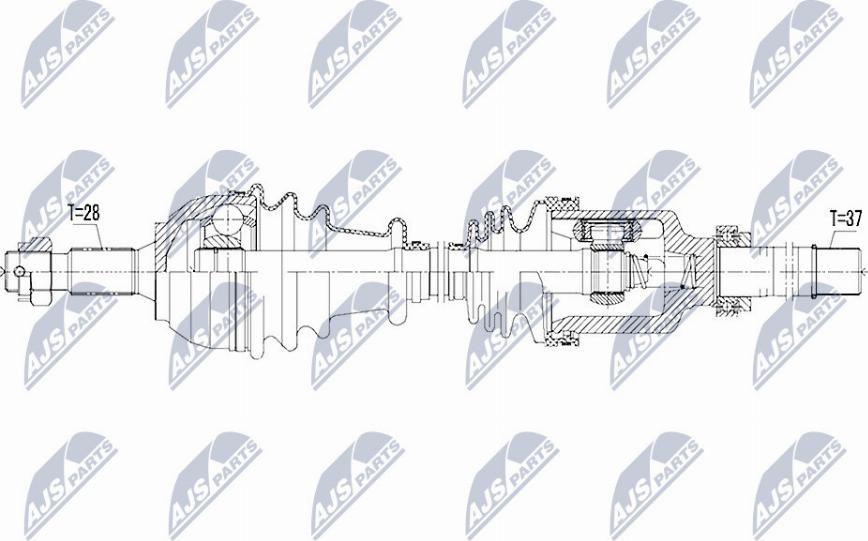 NTY NPW-PE-035 - Albero motore/Semiasse www.autoricambit.com