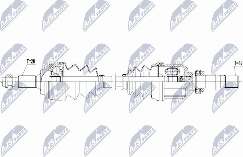 NTY NPW-PE-037 - Albero motore/Semiasse www.autoricambit.com