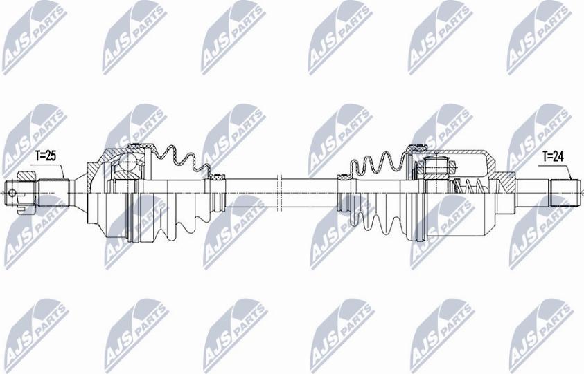 NTY NPW-PE-025 - Albero motore/Semiasse www.autoricambit.com