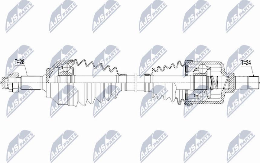 NTY NPW-PE-027 - Albero motore/Semiasse www.autoricambit.com