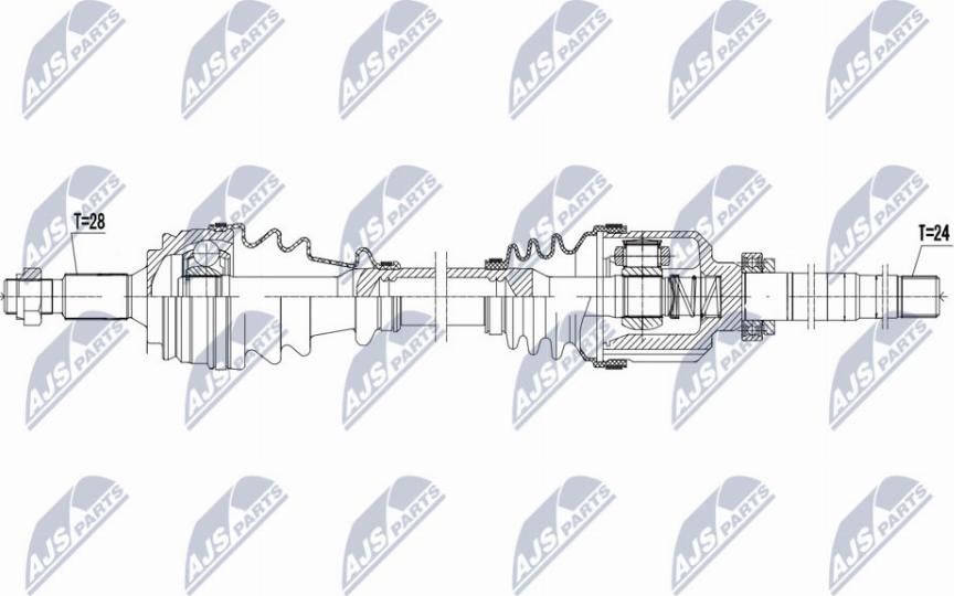 NTY NPW-PE-079 - Albero motore/Semiasse www.autoricambit.com