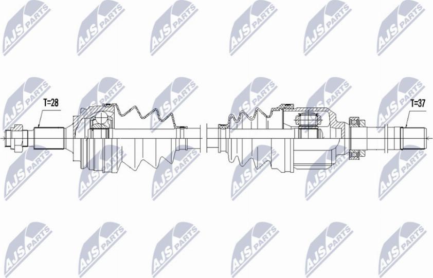 NTY NPW-PE-073 - Albero motore/Semiasse www.autoricambit.com