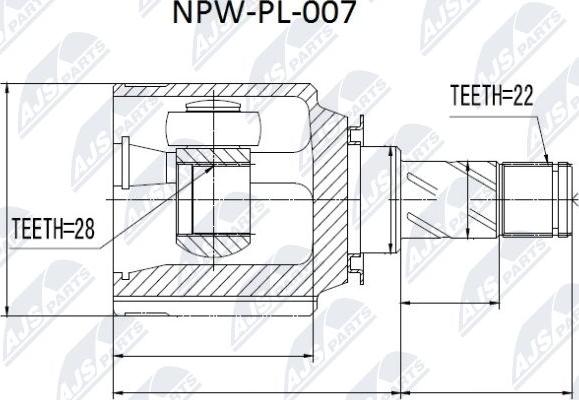 NTY NPW-PL-007 - Kit giunti, Semiasse www.autoricambit.com