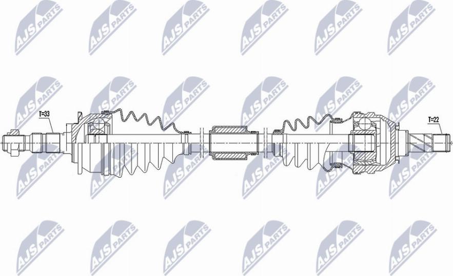 NTY NPW-PL-105 - Albero motore/Semiasse www.autoricambit.com