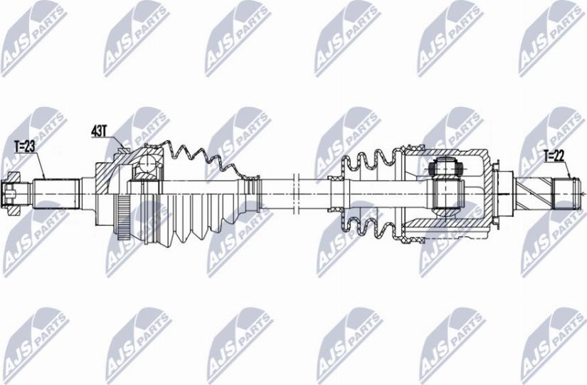 NTY NPW-PL-123 - Albero motore/Semiasse www.autoricambit.com