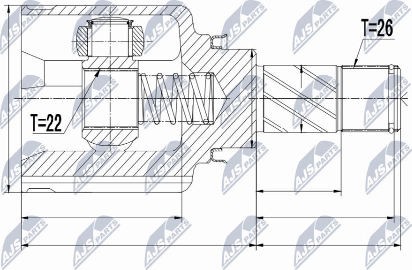 NTY NPW-RE-050 - Kit giunti, Semiasse www.autoricambit.com