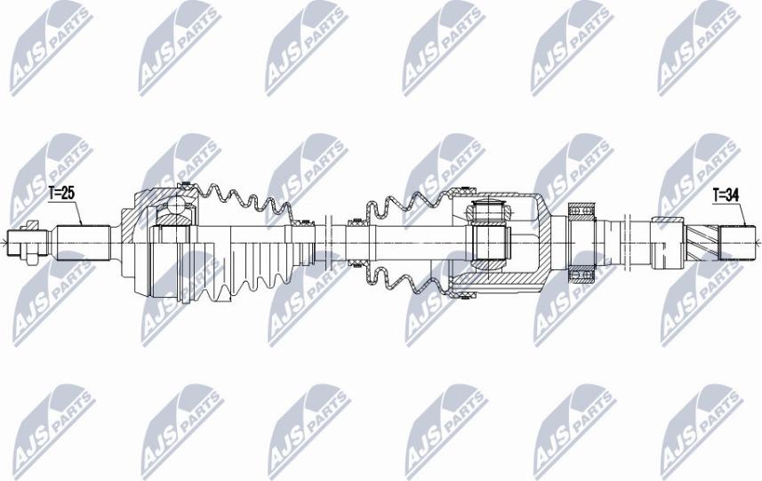 NTY NPW-RE-058 - Albero motore/Semiasse www.autoricambit.com