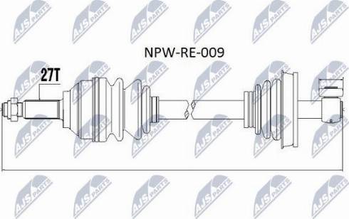 NTY NPW-RE-009 - Albero motore/Semiasse www.autoricambit.com