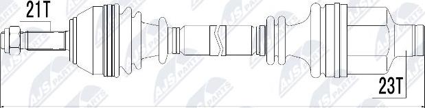 NTY NPW-RE-014 - Albero motore/Semiasse www.autoricambit.com