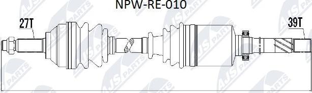 NTY NPW-RE-010 - Albero motore/Semiasse www.autoricambit.com