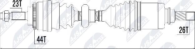 NTY NPW-RE-017 - Albero motore/Semiasse www.autoricambit.com