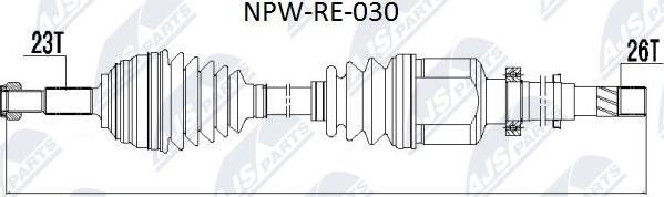 NTY NPW-RE-030 - Albero motore/Semiasse www.autoricambit.com