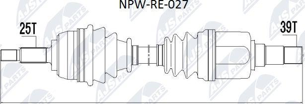 NTY NPW-RE-027 - Albero motore/Semiasse www.autoricambit.com