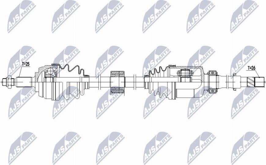 NTY NPW-RE-144 - Albero motore/Semiasse www.autoricambit.com