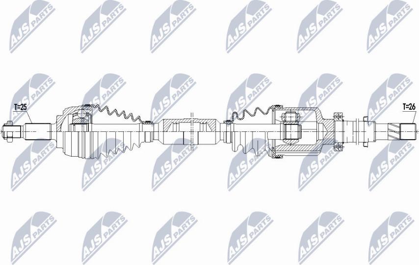 NTY NPW-RE-140 - Albero motore/Semiasse www.autoricambit.com