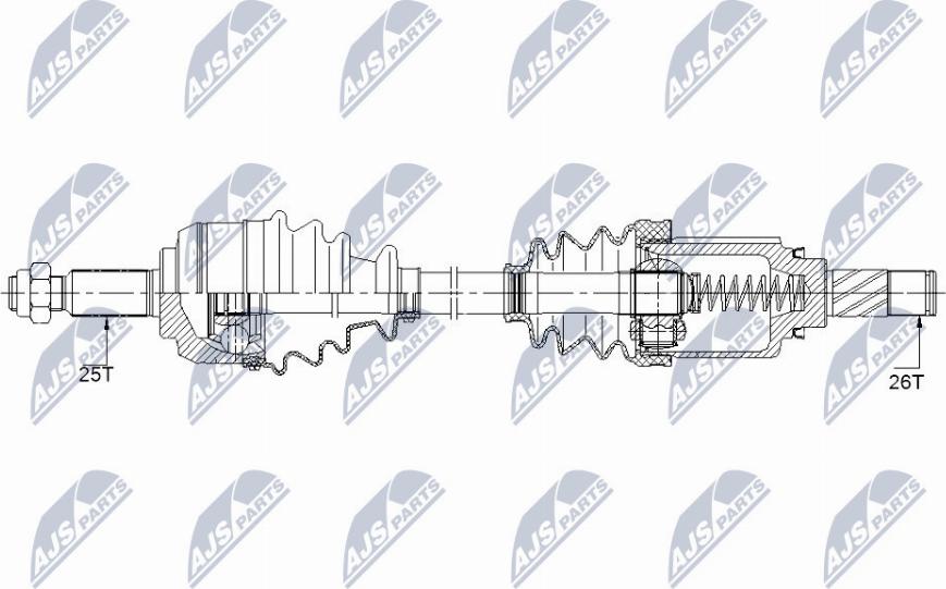 NTY NPW-RE-148 - Albero motore/Semiasse www.autoricambit.com