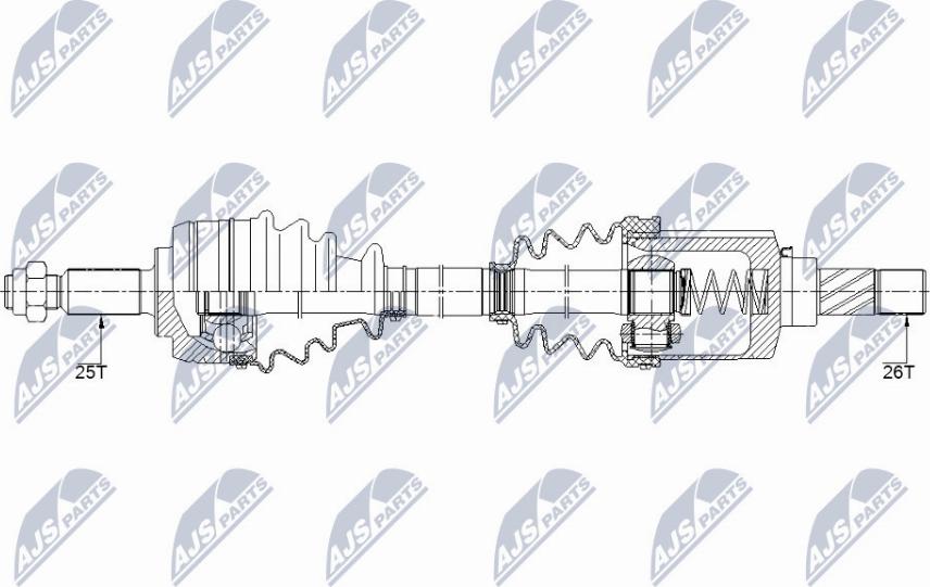 NTY NPW-RE-147 - Albero motore/Semiasse www.autoricambit.com