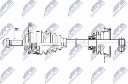 NTY NPW-RE-157 - Albero motore/Semiasse www.autoricambit.com