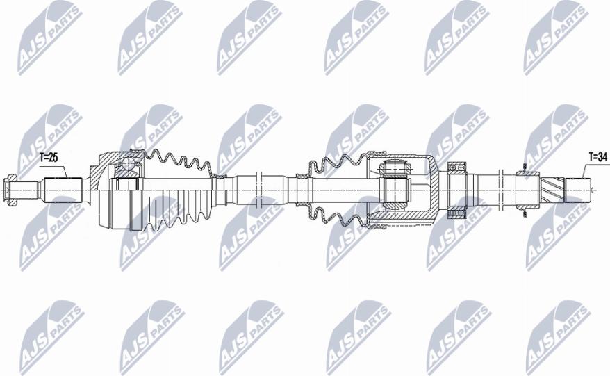 NTY NPW-RE-188 - Albero motore/Semiasse www.autoricambit.com