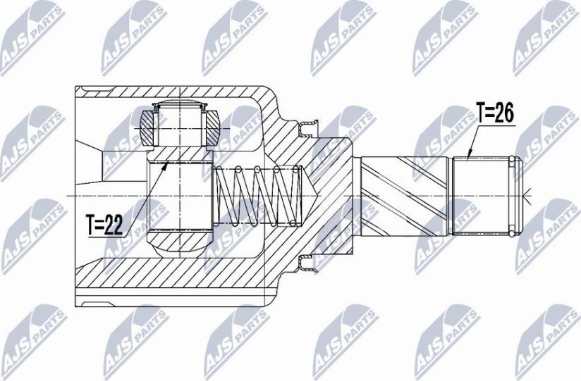 NTY NPW-RE-123 - Kit giunti, Semiasse www.autoricambit.com