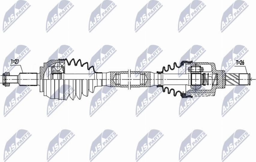 NTY NPW-RE-173 - Albero motore/Semiasse www.autoricambit.com