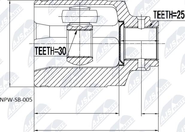 NTY NPW-SB-005 - Kit giunti, Semiasse www.autoricambit.com