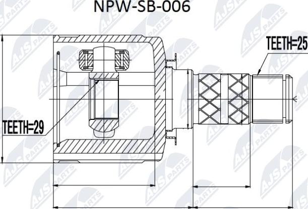 NTY NPW-SB-006 - Kit giunti, Semiasse www.autoricambit.com