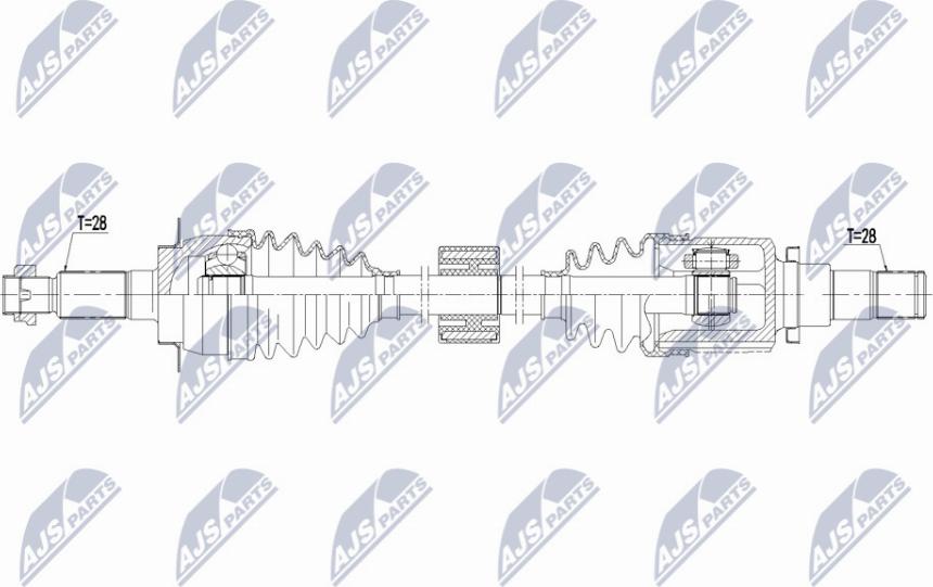 NTY NPW-SU-044 - Albero motore/Semiasse www.autoricambit.com