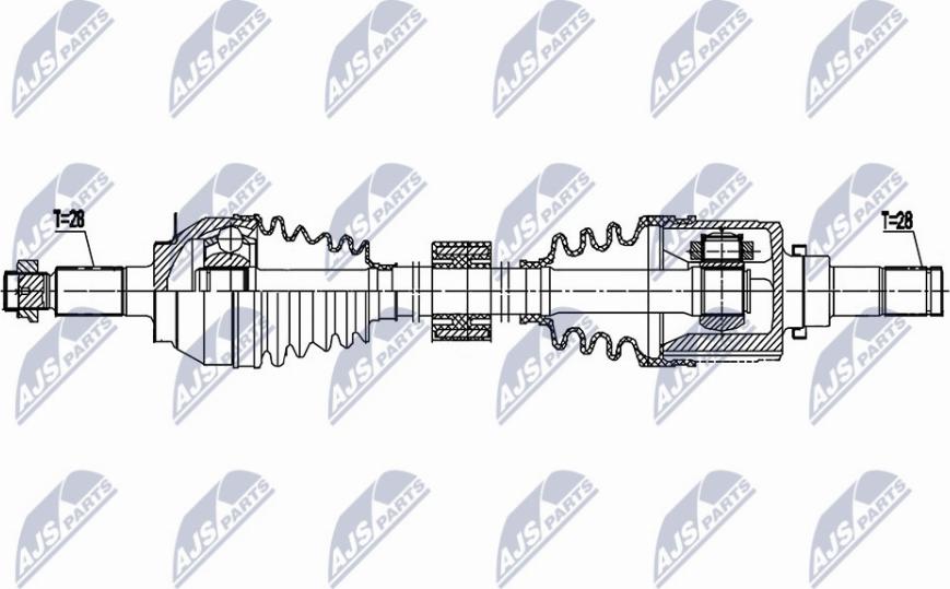 NTY NPW-SU-040 - Albero motore/Semiasse www.autoricambit.com