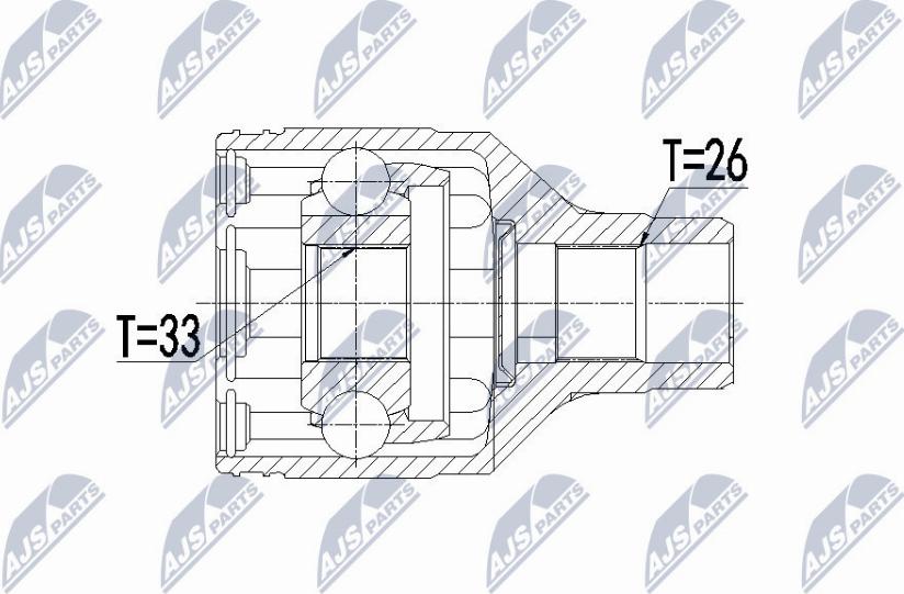 NTY NPW-SU-016 - Kit giunti, Semiasse www.autoricambit.com