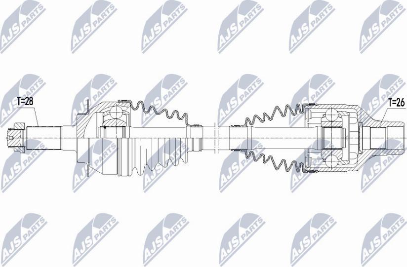 NTY NPW-SU-017 - Albero motore/Semiasse www.autoricambit.com