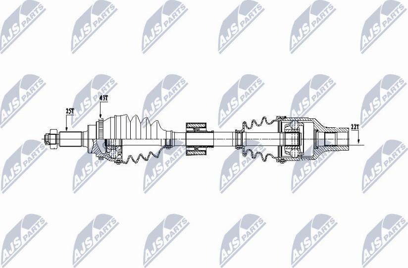 NTY NPW-SU-027 - Albero motore/Semiasse www.autoricambit.com