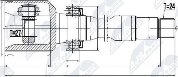 NTY NPW-TY-029 - Kit giunti, Semiasse www.autoricambit.com