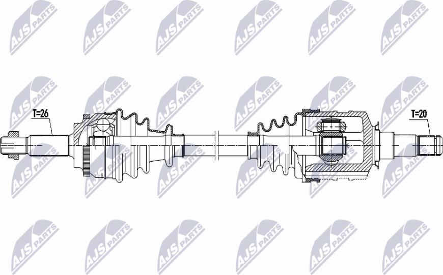 NTY NPW-TY-190 - Albero motore/Semiasse www.autoricambit.com