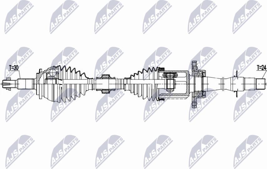 NTY NPW-TY-193 - Albero motore/Semiasse www.autoricambit.com