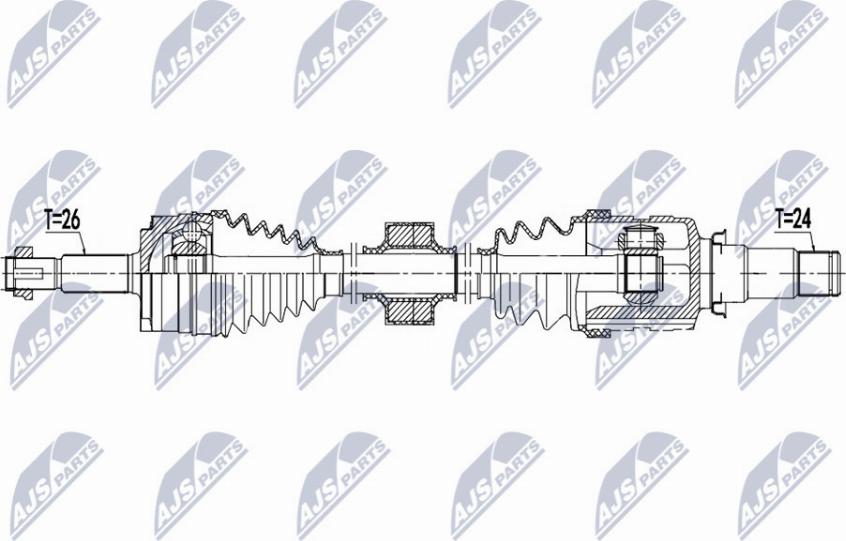 NTY NPW-TY-169 - Albero motore/Semiasse www.autoricambit.com