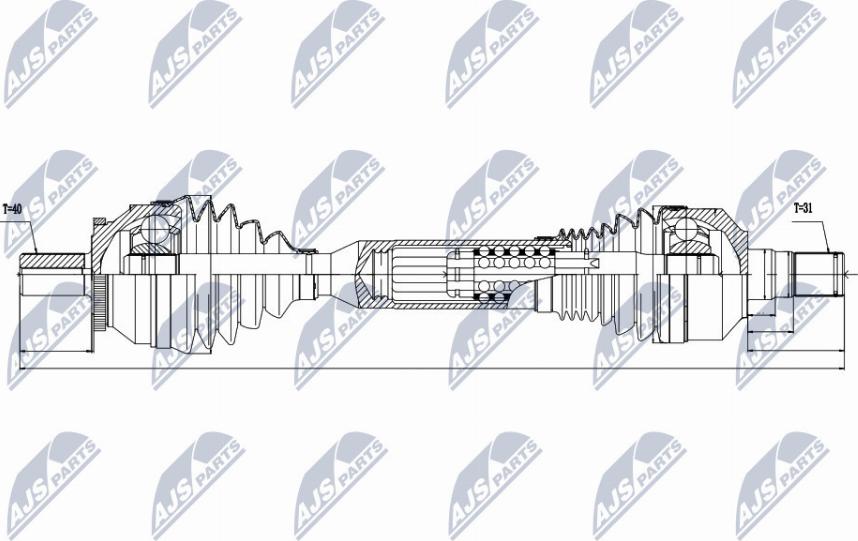 NTY NPW-VV-061 - Albero motore/Semiasse www.autoricambit.com