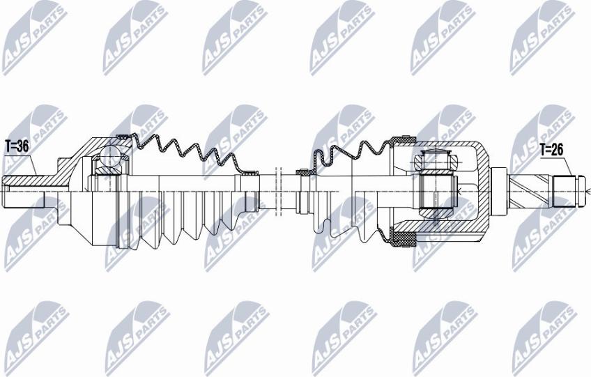 NTY NPW-VV-067 - Albero motore/Semiasse www.autoricambit.com