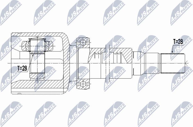 NTY NPW-VV-083 - Kit giunti, Semiasse www.autoricambit.com