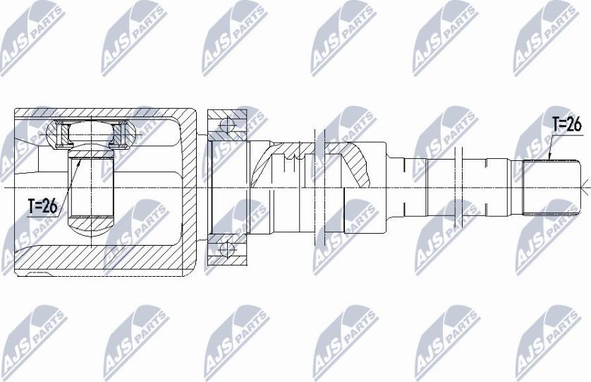 NTY NPW-VV-082 - Kit giunti, Semiasse www.autoricambit.com