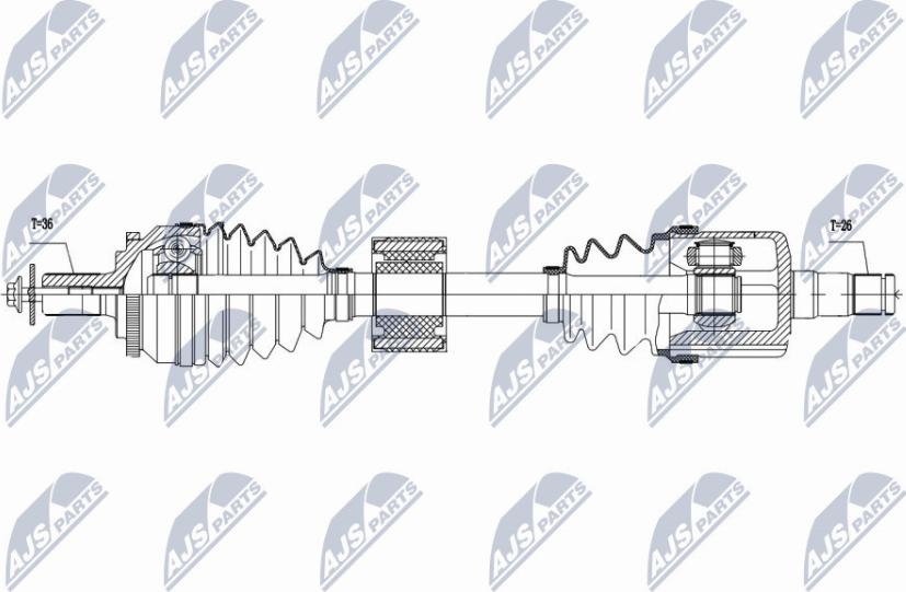 NTY NPW-VV-037 - Albero motore/Semiasse www.autoricambit.com