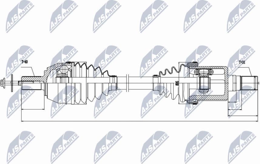 NTY NPW-VV-023 - Albero motore/Semiasse www.autoricambit.com