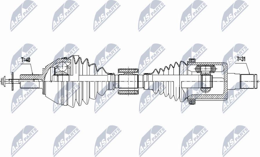 NTY NPW-VV-115 - Albero motore/Semiasse www.autoricambit.com