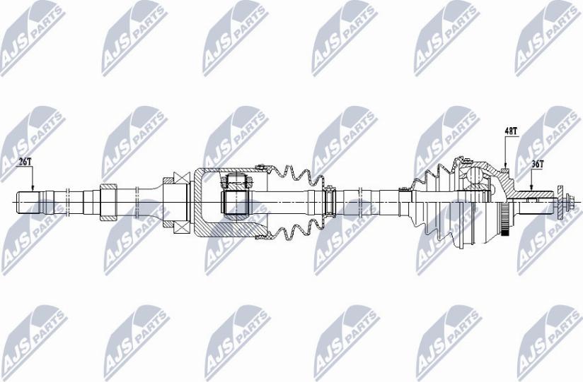 NTY NPW-VV-129 - Albero motore/Semiasse www.autoricambit.com