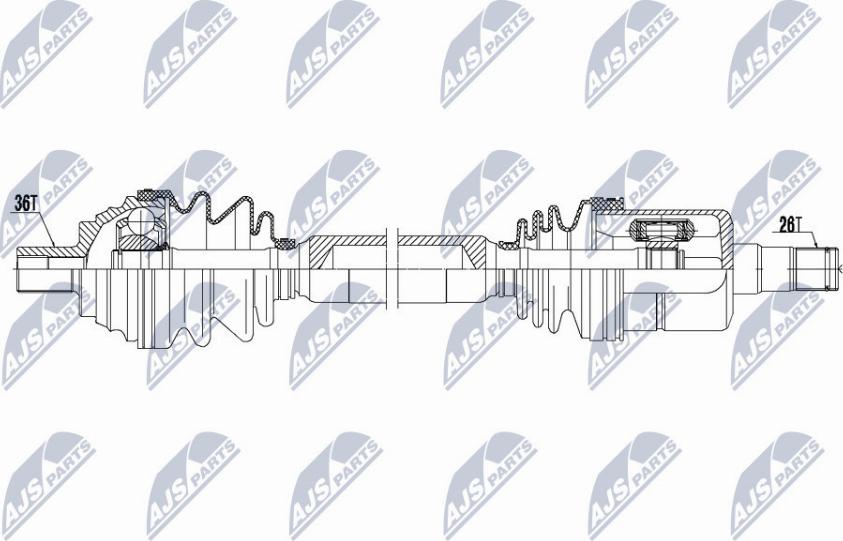 NTY NPW-VW-053 - Albero motore/Semiasse www.autoricambit.com