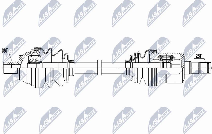 NTY NPW-VW-052 - Albero motore/Semiasse www.autoricambit.com