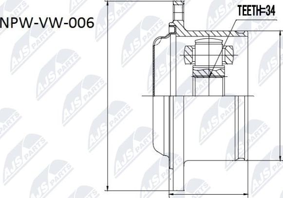 NTY NPW-VW-006 - Kit giunti, Semiasse www.autoricambit.com