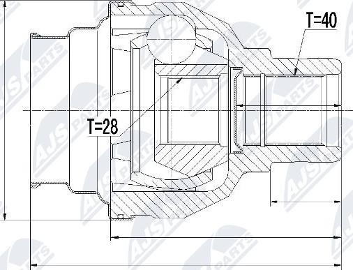 NTY NPW-VW-031 - Kit giunti, Semiasse www.autoricambit.com