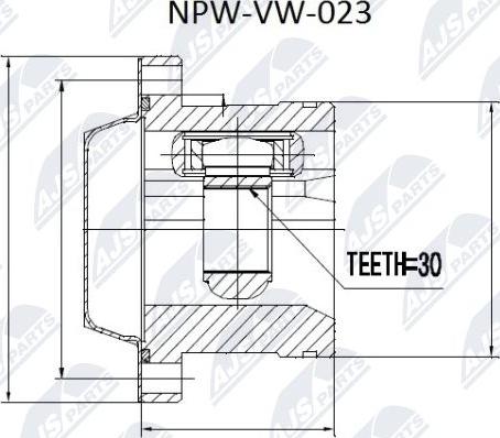 NTY NPW-VW-023 - Kit giunti, Semiasse www.autoricambit.com