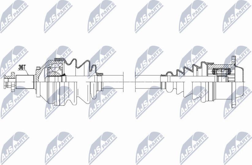 NTY NPW-VW-145 - Albero motore/Semiasse www.autoricambit.com